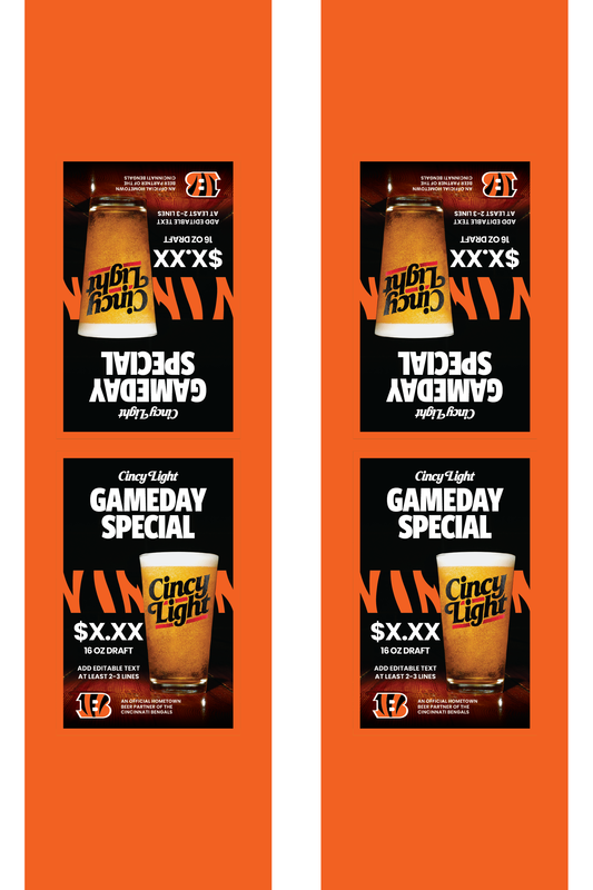 Signage - Table Tents - Cincy Light x Bengals