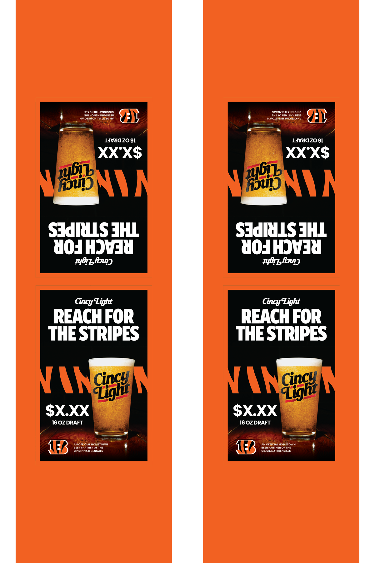 Signage - Table Tents - Cincy Light x Bengals