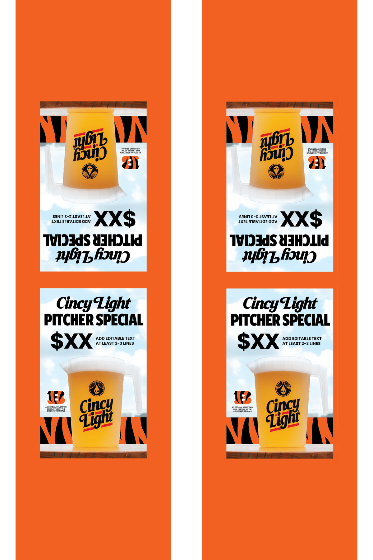 Signage - Table Tents - Cincy Light x Bengals