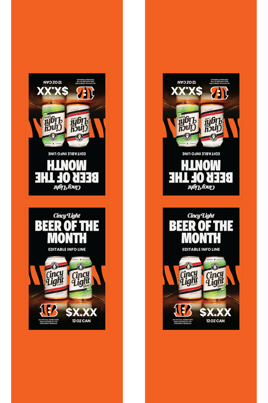 Signage - Table Tents - Cincy Light Family x Bengals