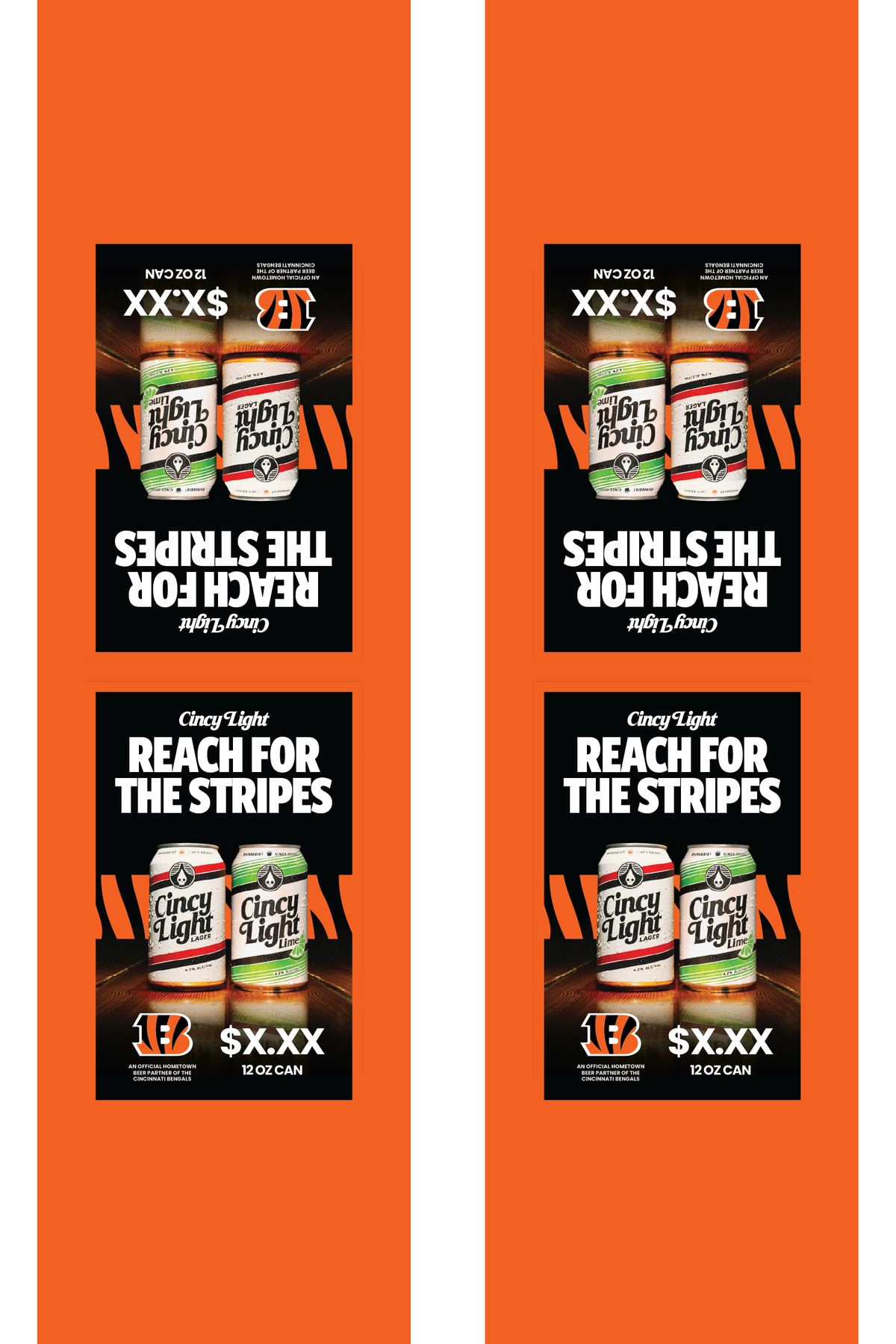 Signage - Table Tents - Cincy Light Family x Bengals