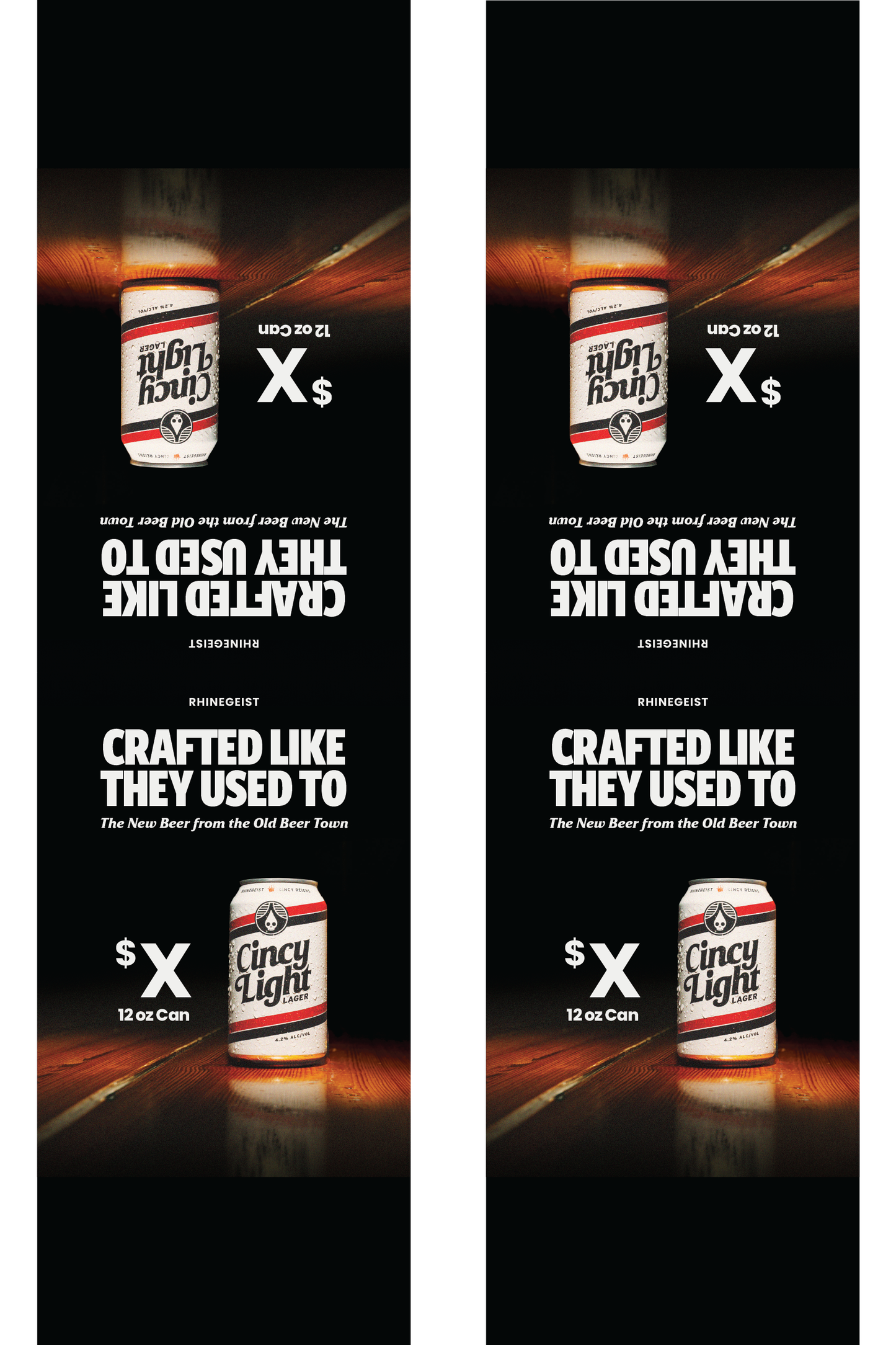 Signage - Table Tents - Cincy Light - Lager