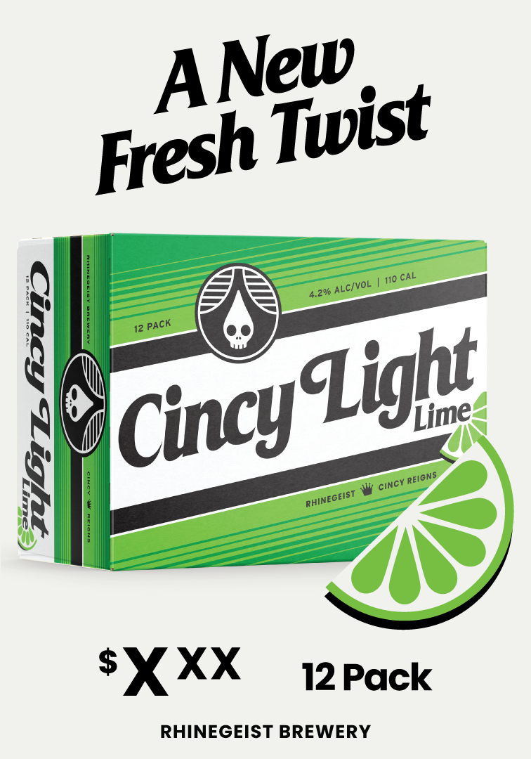 Cooler Sticker - Cincy Light Lime - 12 Pack