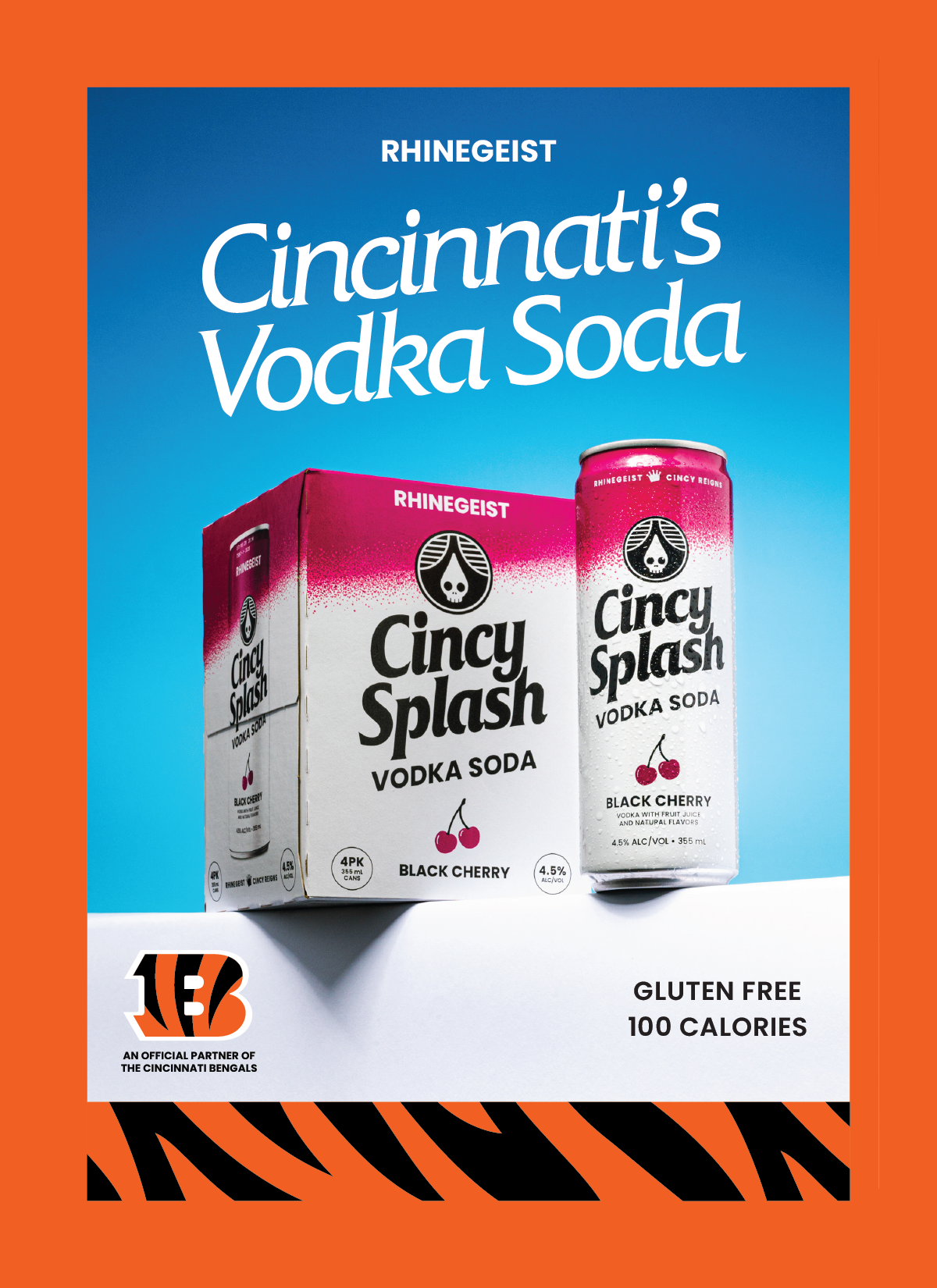 Cooler Sticker - Cincy Splash X Bengals