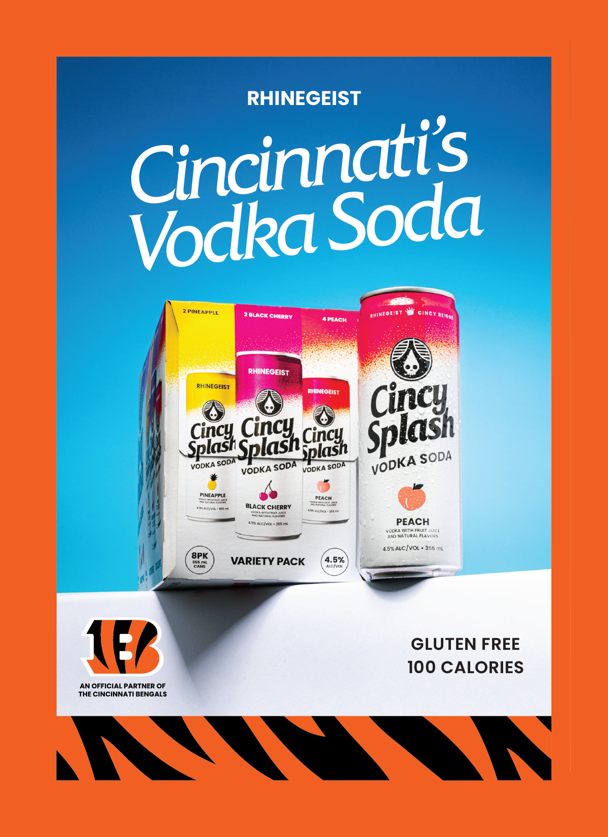 Cooler Sticker - Cincy Splash X Bengals