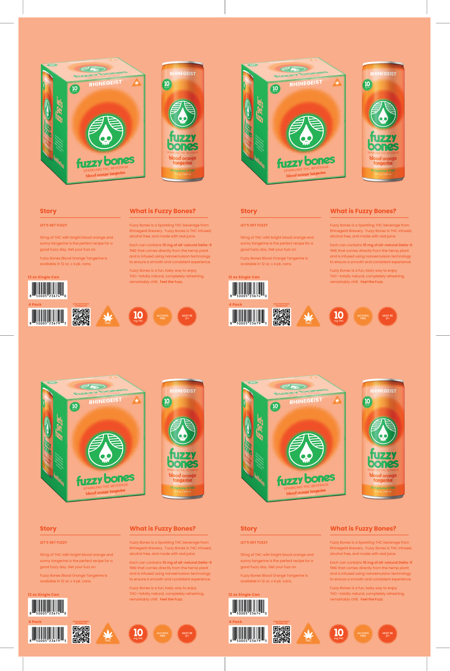 Sales Sheets - Fuzzy Bones - Blood Orange Tangerine