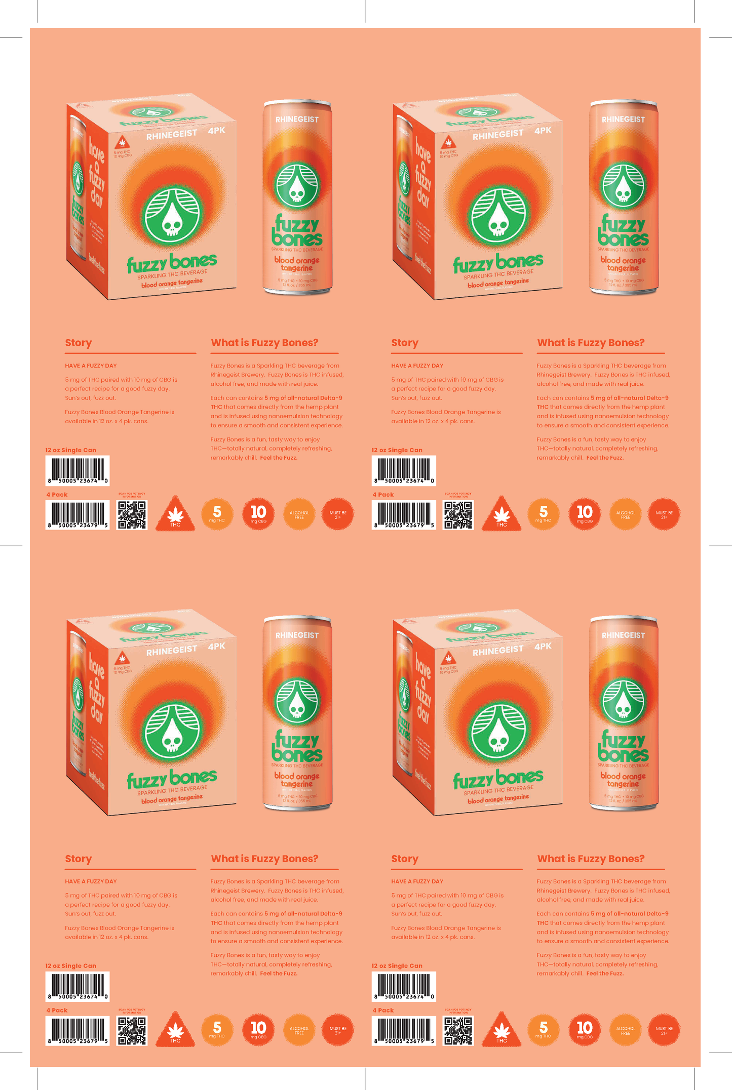 Sales Sheets - Fuzzy Bones - Blood Orange Tangerine