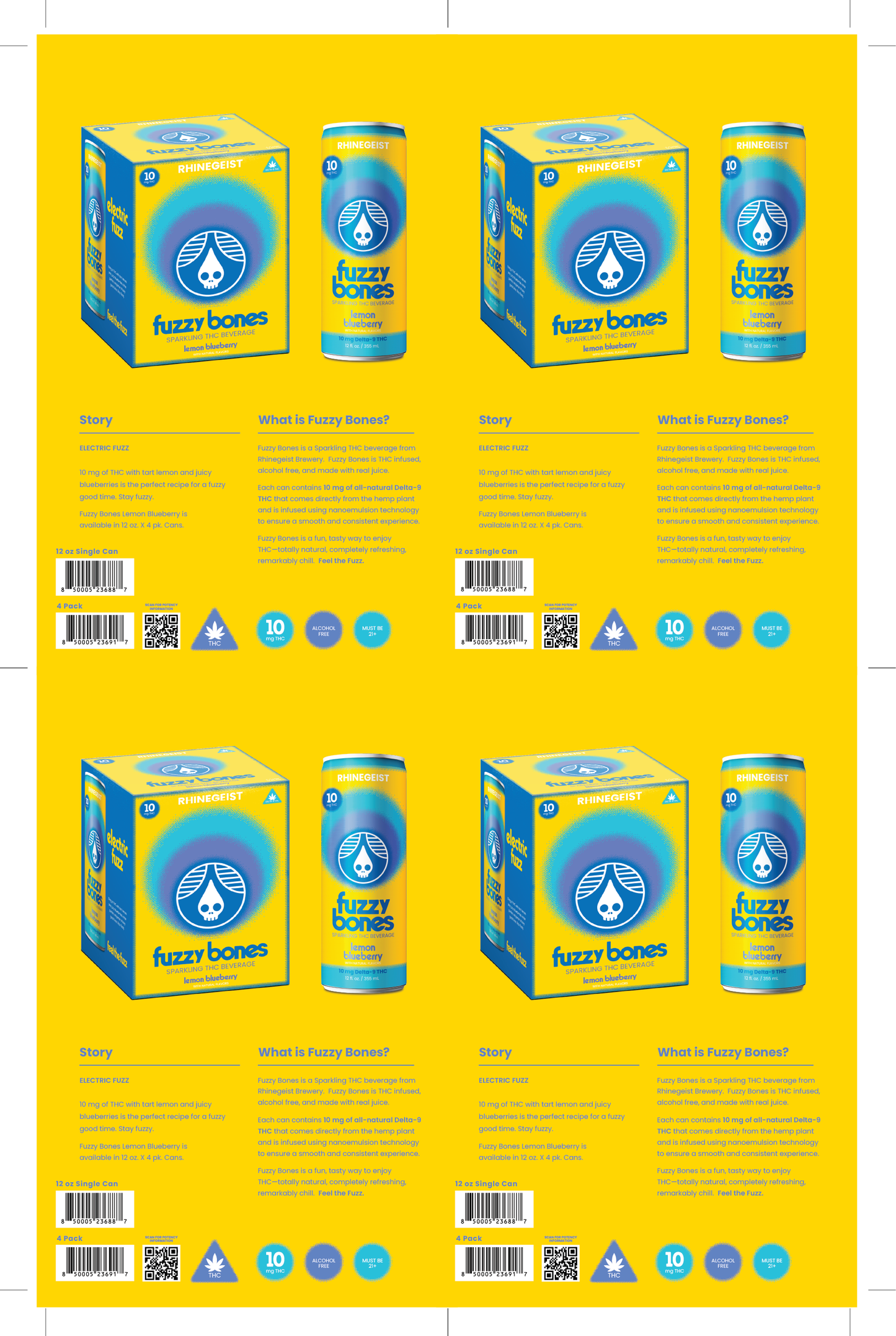 Sales Sheets - Fuzzy Bones - Lemon Blueberry