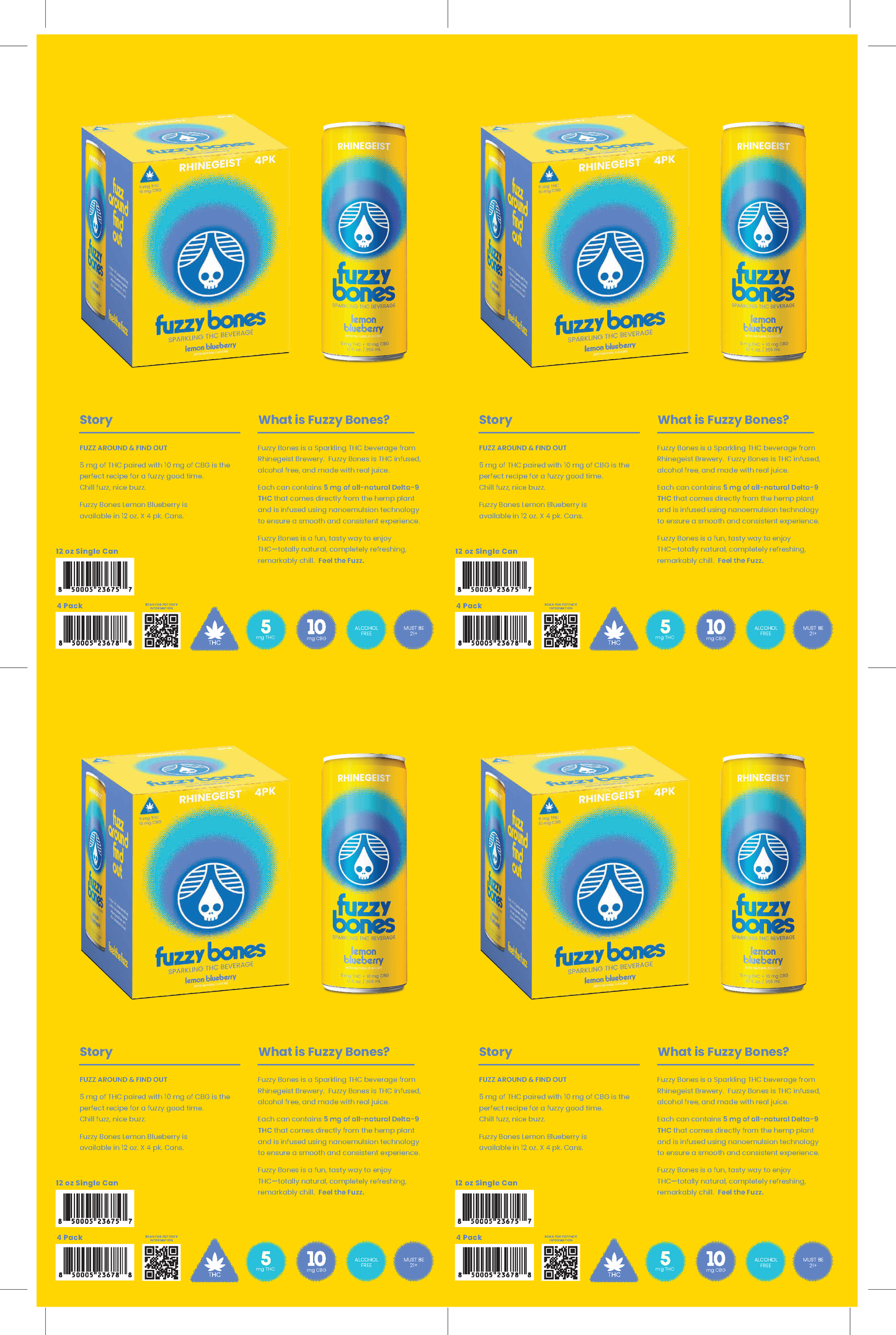 Sales Sheets - Fuzzy Bones - Lemon Blueberry