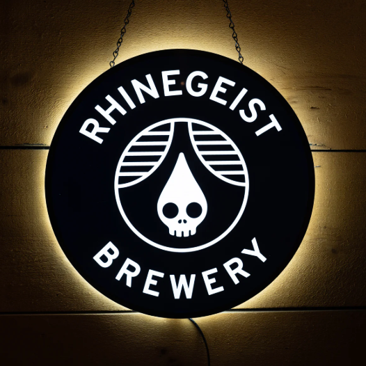 LED Sign - Navy Rhinegeist Circle - 18'