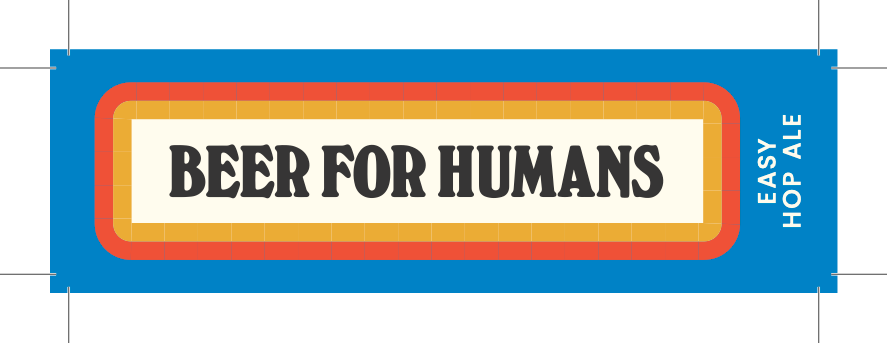 Tap Handle Stickers - Beer For Humans - Easy Hop Ale