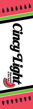 Tap Handle Stickers - Cincy Light Watermelon