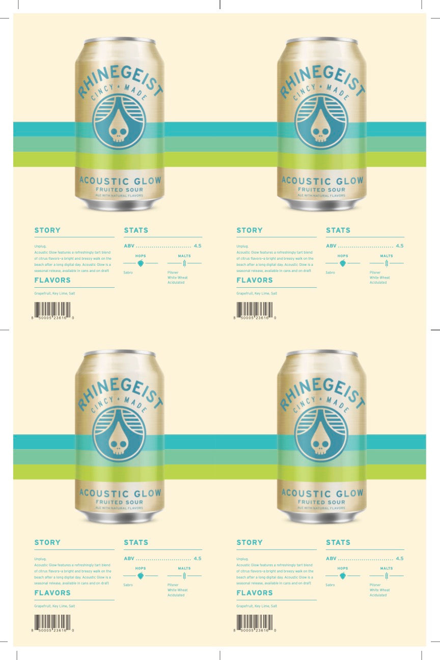 Sales Sheet - Acoustic Glow – Fruited Sour Ale with Natural Flavors