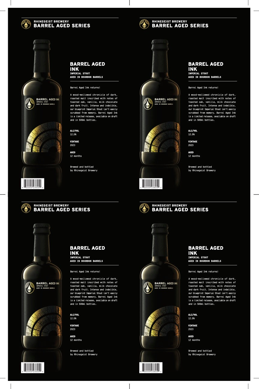Sales Sheets - Barrel Aged Ink - Imperial Stout Aged in Bourbon Barrels