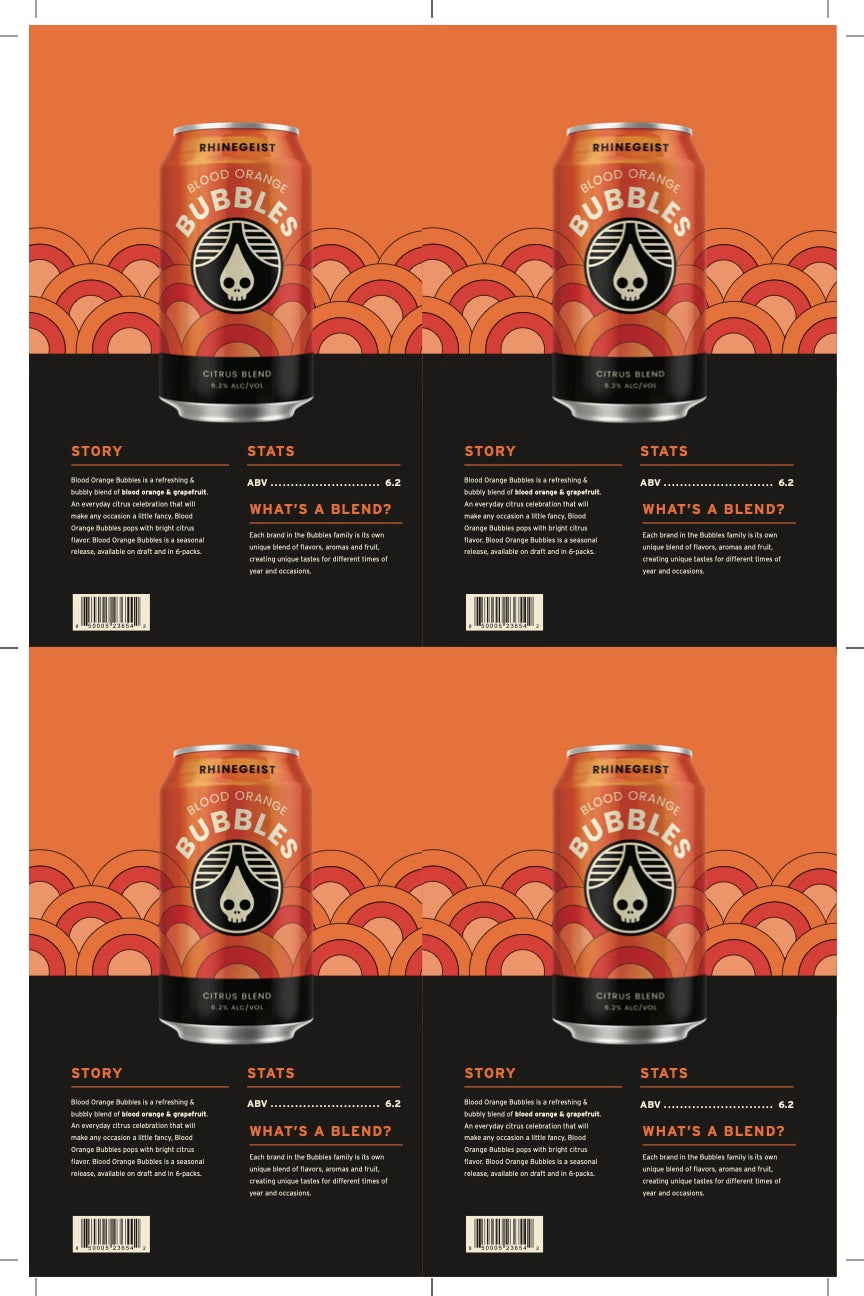 Sales Sheets - Blood Orange Bubbles - Citrus Blend
