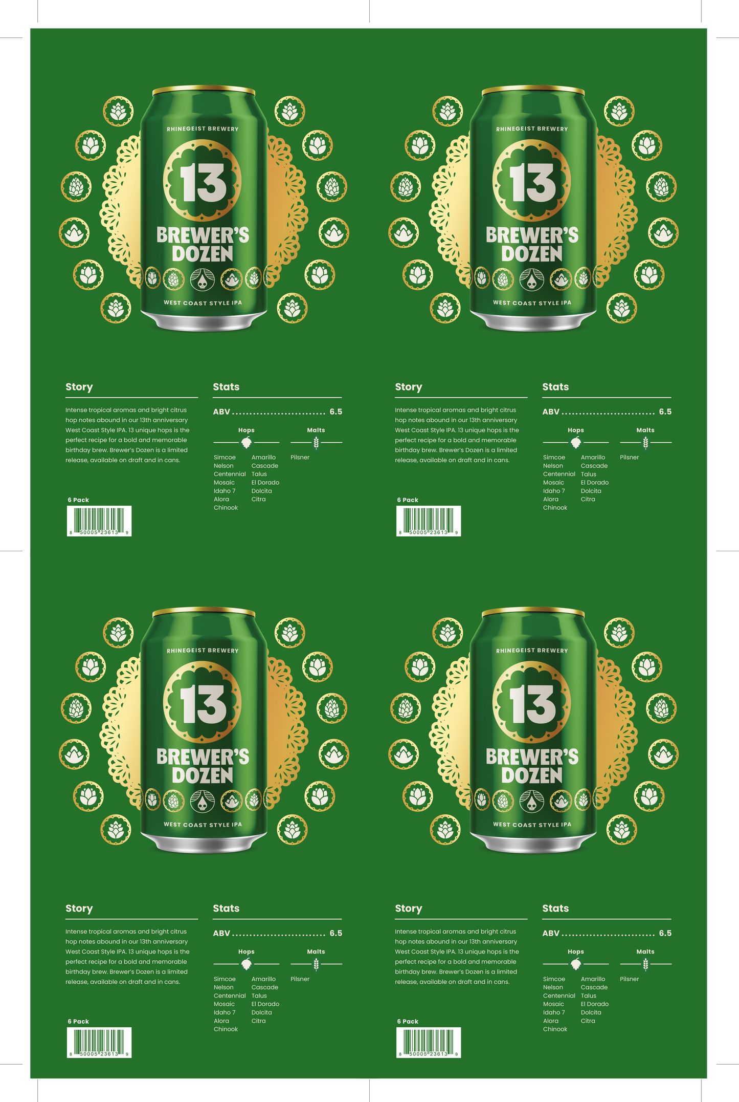 Sales Sheets - Brewer's Dozen