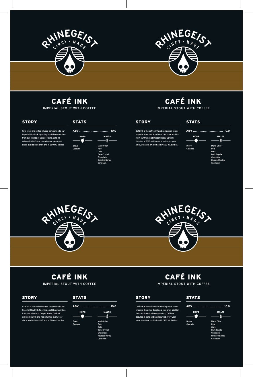 Sales Sheets - Cafe Ink - Imperial Stout with Coffee