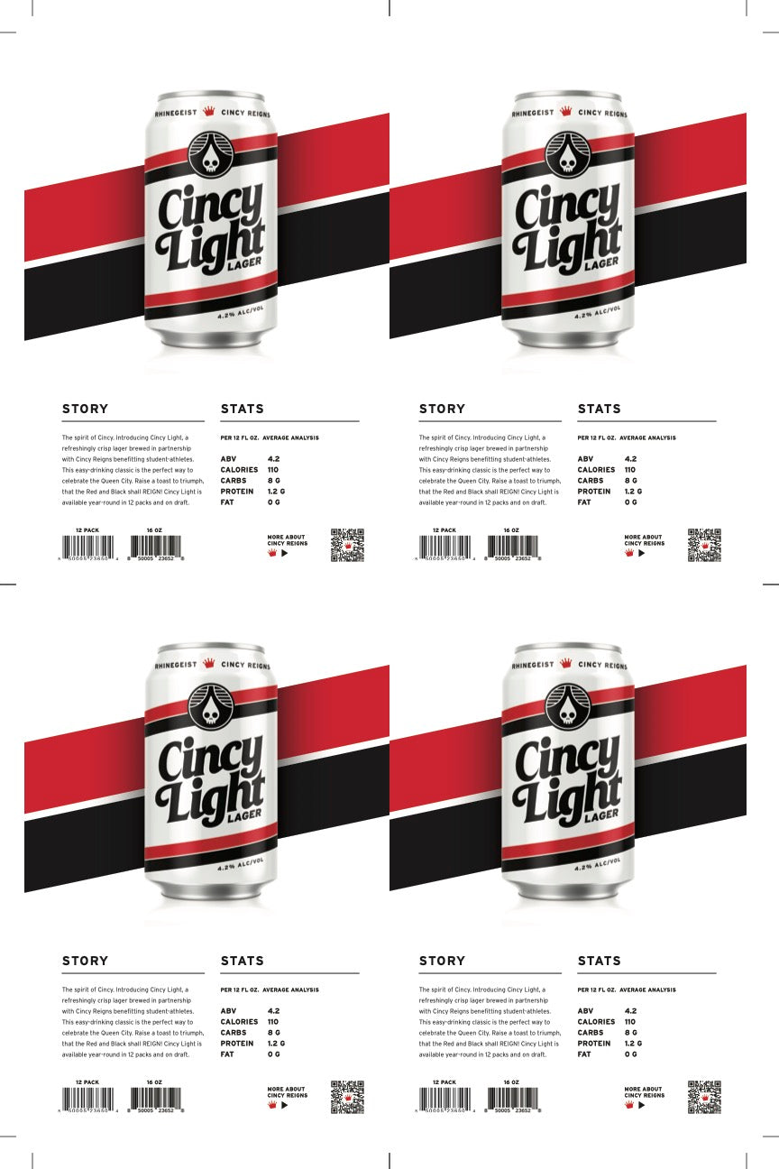 Sales Sheets - Cincy Light - Lager