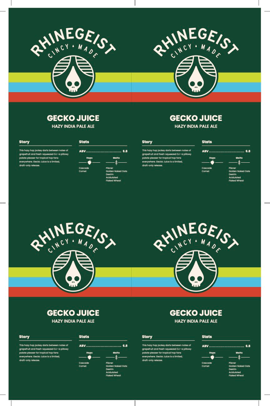 Sales Sheets - Gecko Juice - Hazy IPA