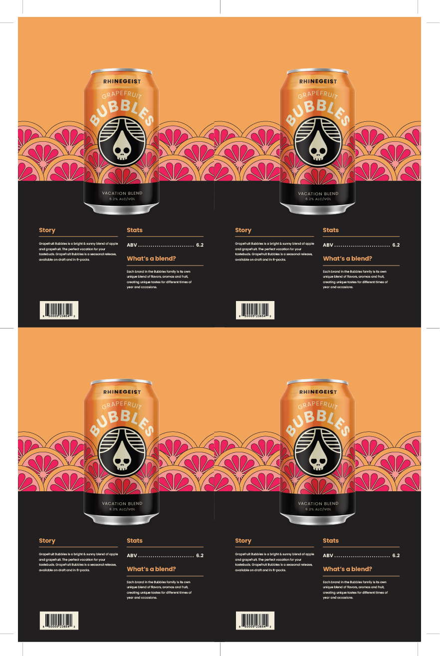 Sales Sheets - Grapefruit Bubbles