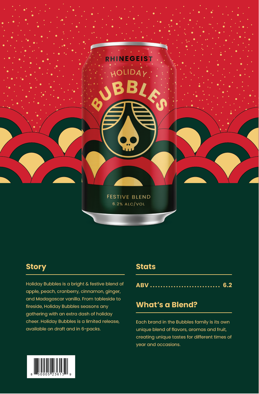 Sales Sheets - Holiday Bubbles