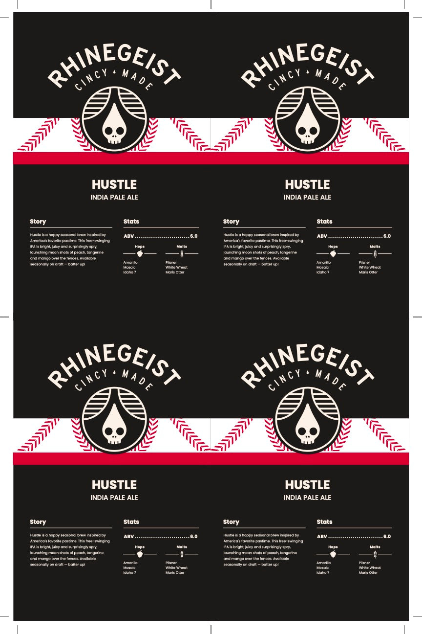 Sales Sheets - Hustle - IPA