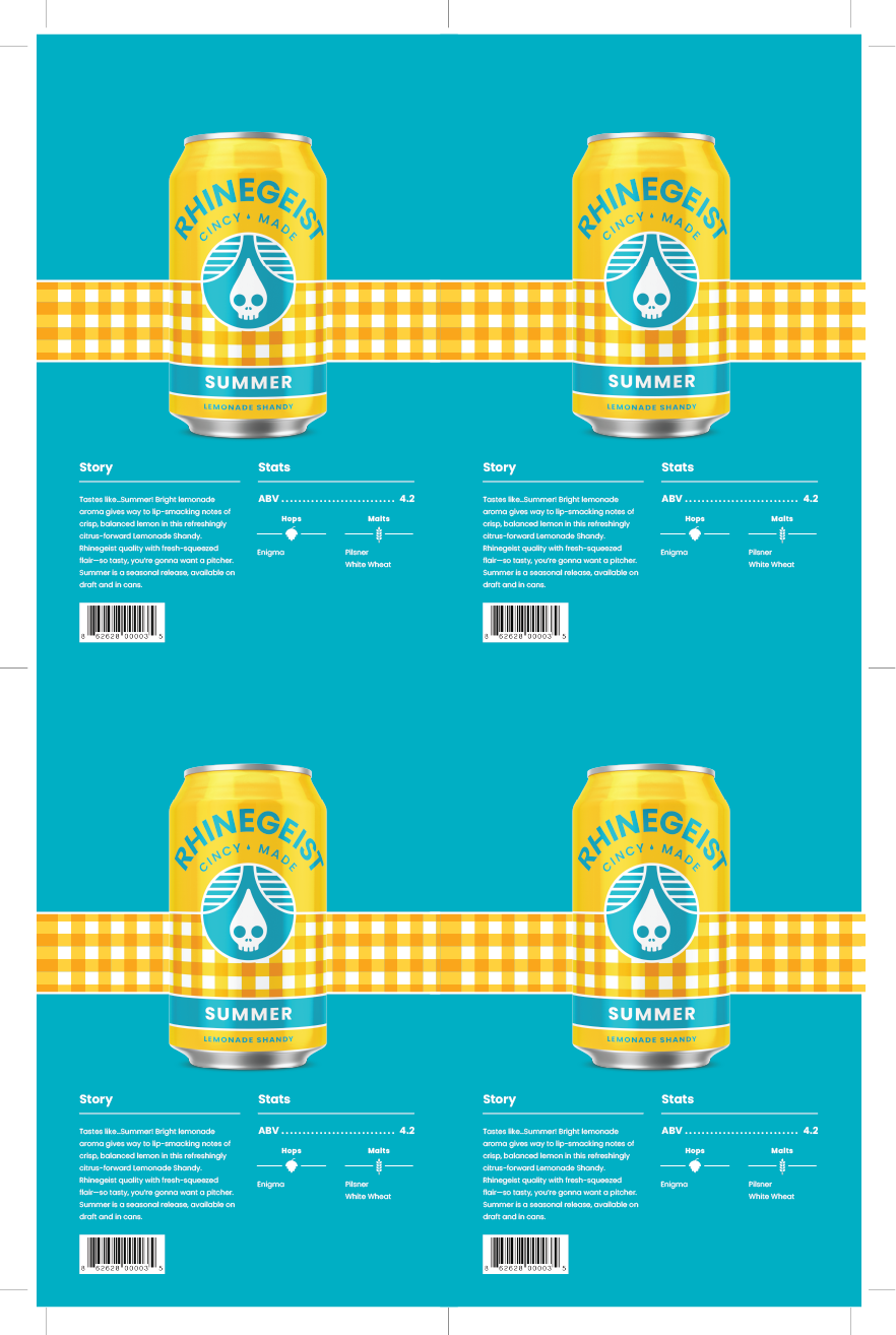 Sales Sheets - Summer Shandy