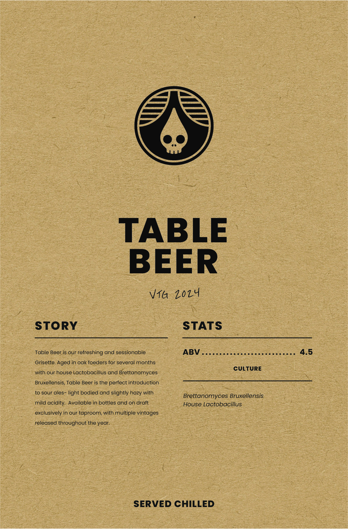Sales Sheets - Table Beer