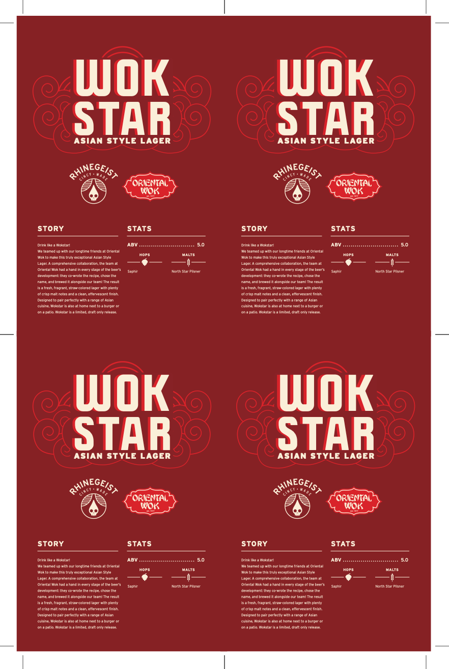 Sales Sheets - Wokstar - Asian Style Lager