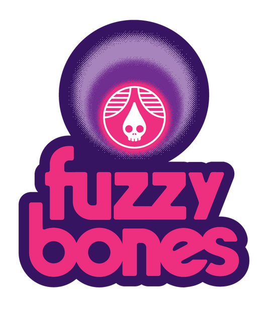 Sticker - Fuzzy Bones - Skulldrop Duo - Blackberry Hibiscus- 50pk