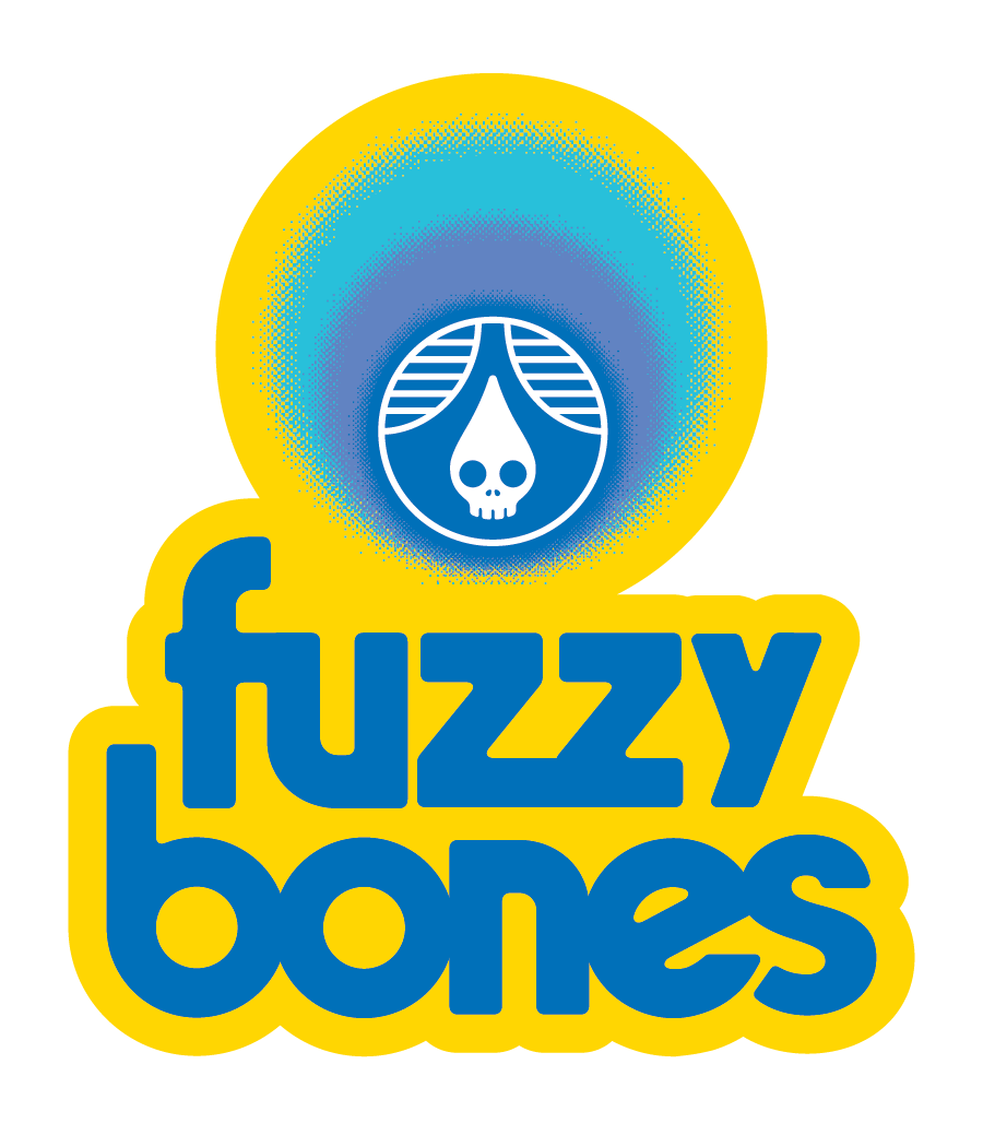 Sticker  - Fuzzy Bones - Skulldrop Duo - Lemon Blueberry