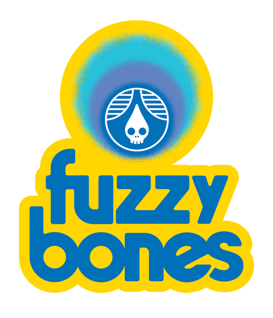 Sticker  - Fuzzy Bones - Skulldrop Duo - Lemon Blueberry