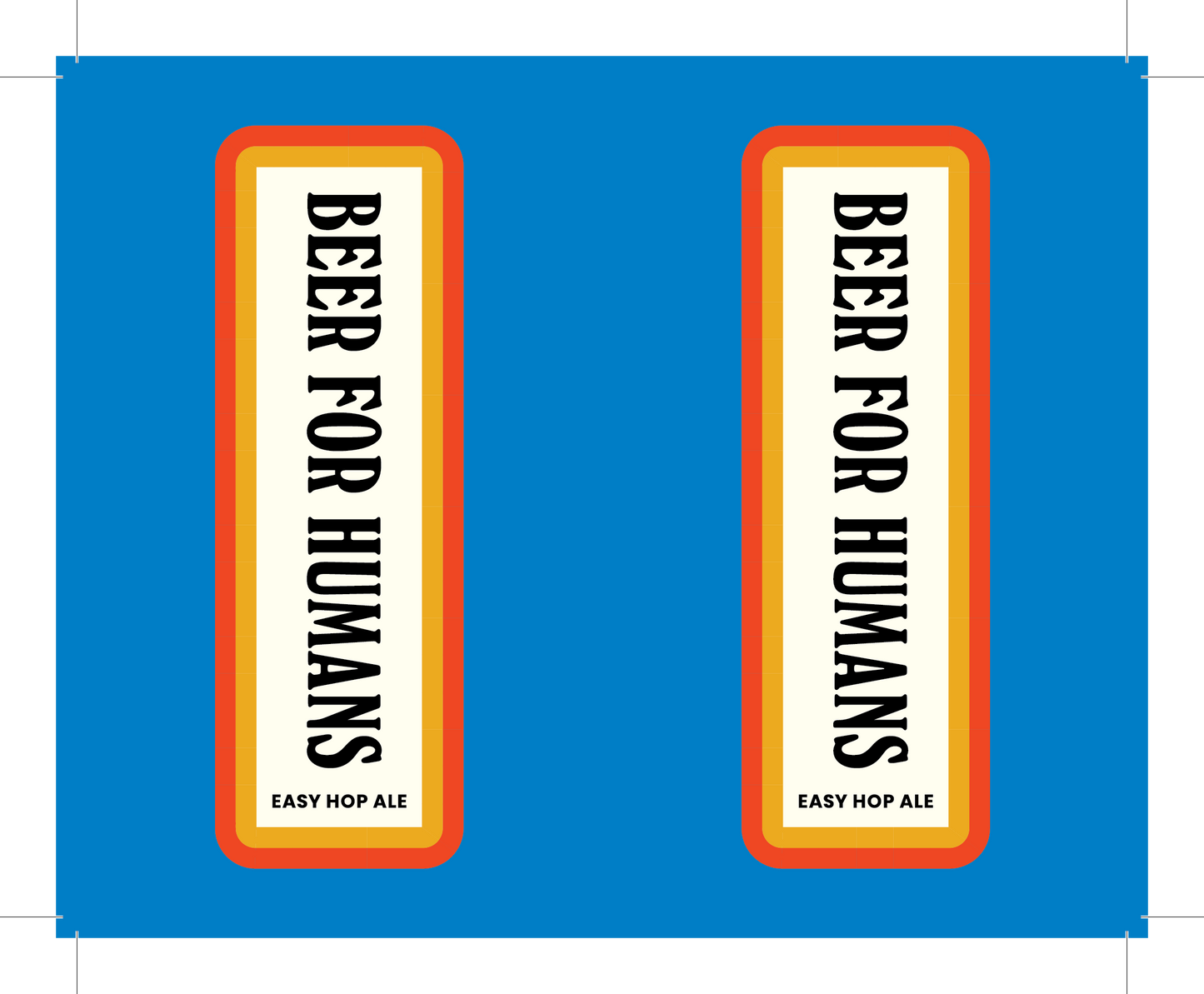 Tap Handle Stickers - Beer For Humans - Easy Hop Ale