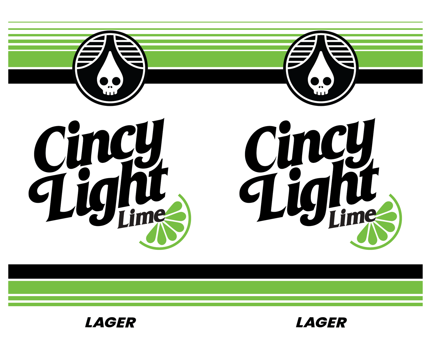 Tap Handle Stickers - Cincy Light Lime