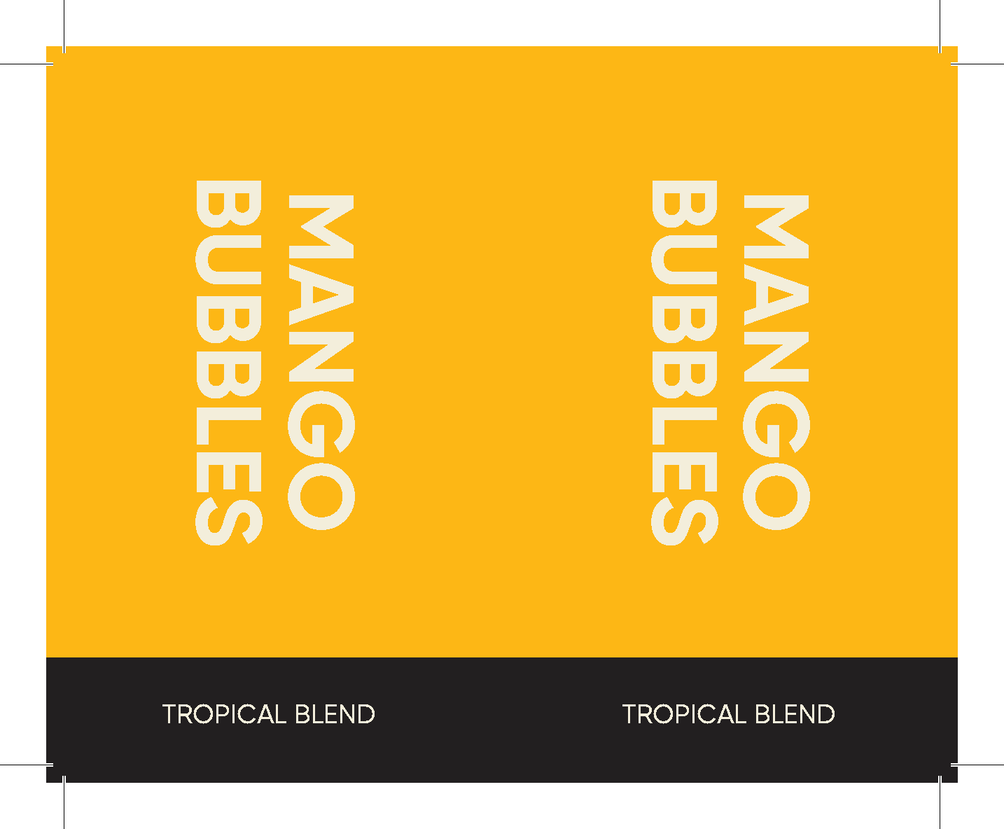 Tap Handle Stickers - Mango Bubbles - Tropical Blend