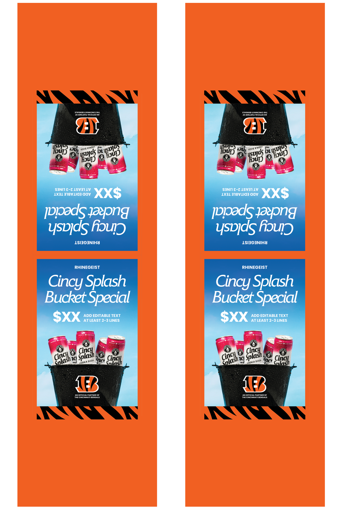 Signage - Table Tents - Cincy Splash x Bengals - Black Cherry