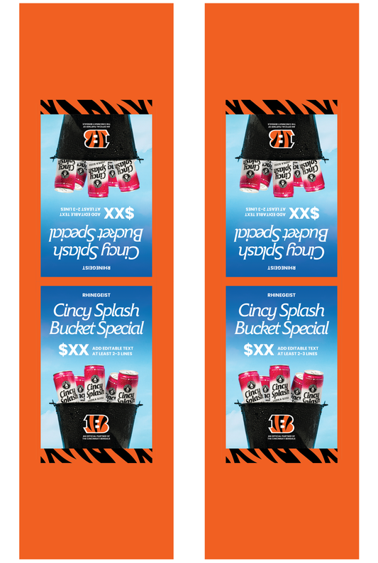 Signage - Table Tents - Cincy Splash x Bengals - Black Cherry