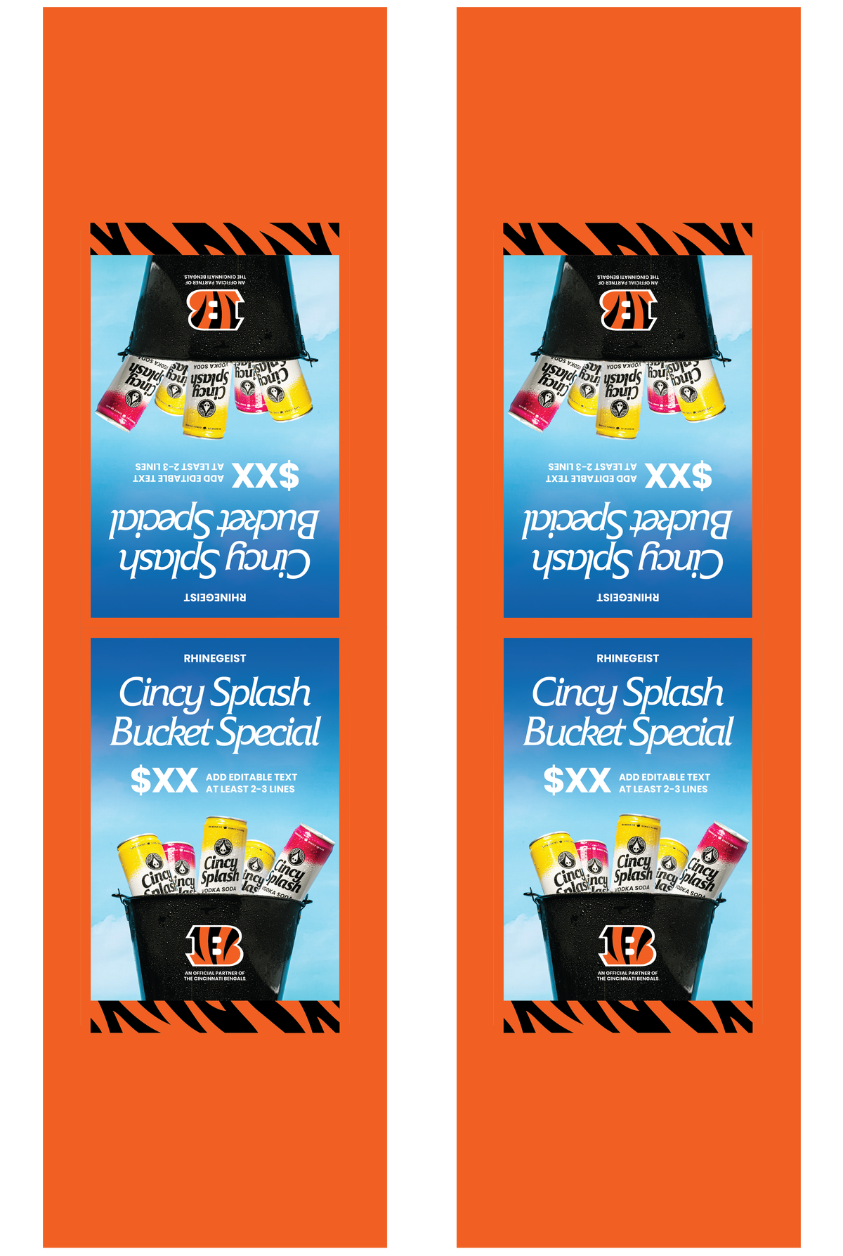 Signage - Table Tents - Cincy Splash x Bengals - Mixed
