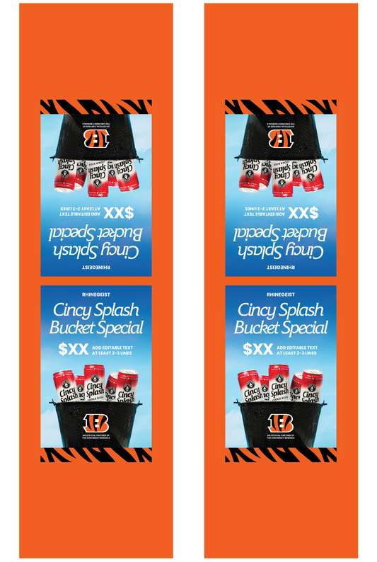 Signage - Table Tents - Cincy Splash x Bengals - Peach