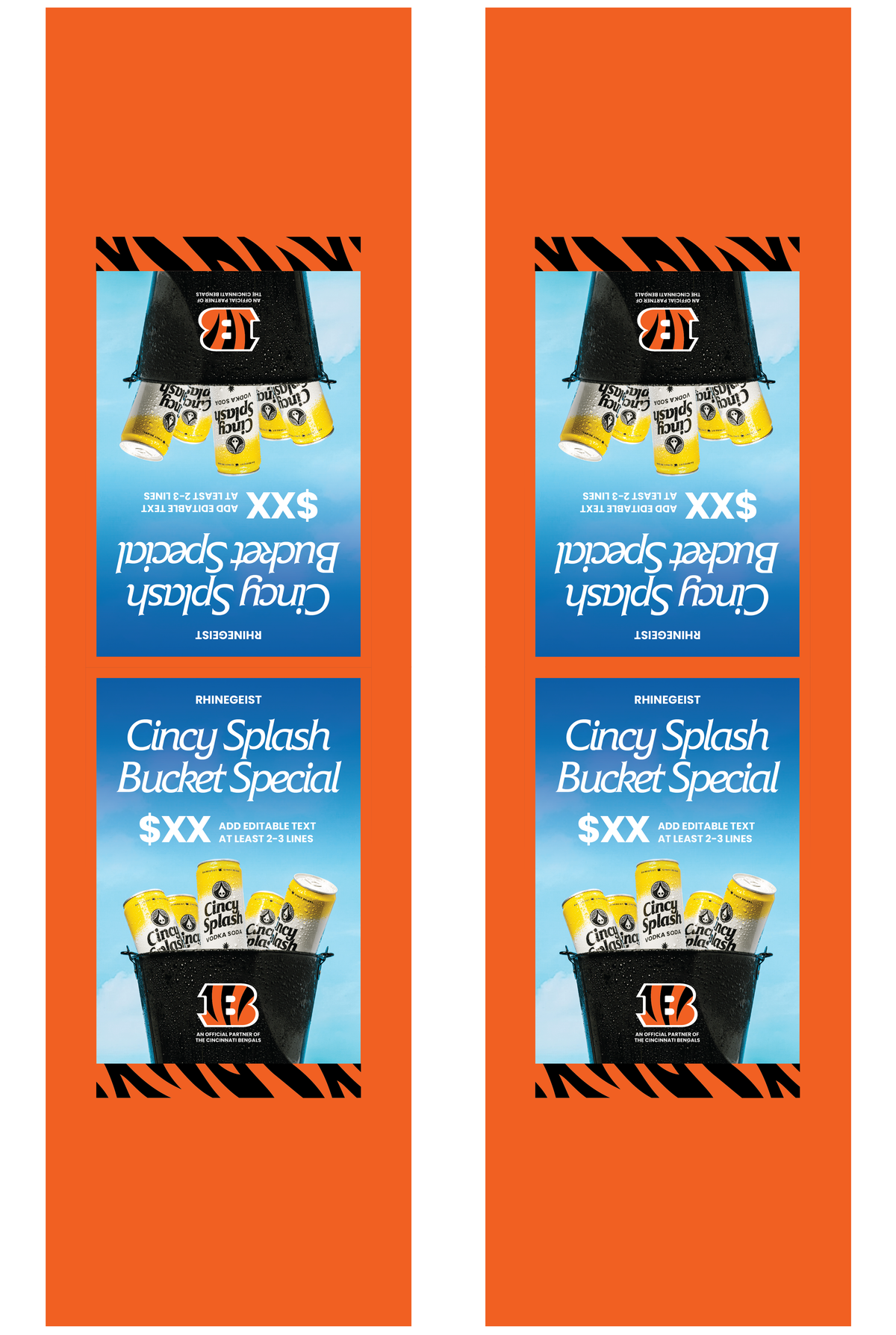 Signage - Table Tents - Cincy Splash x Bengals - Pineapple