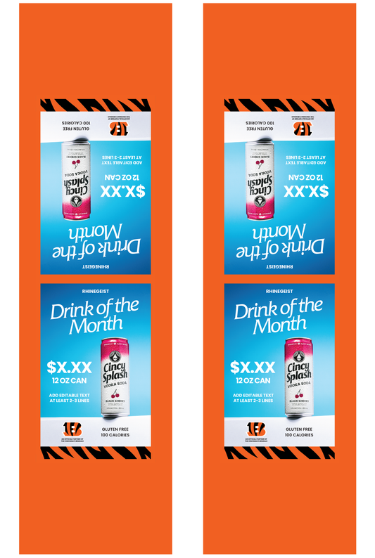 Signage - Table Tents - Cincy Splash x Bengals - Black Cherry