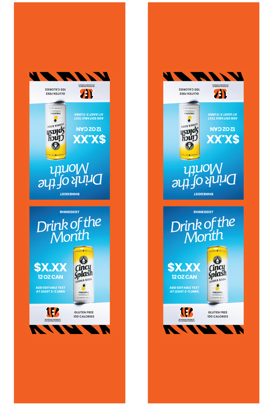Signage - Table Tents - Cincy Splash x Bengals - Pineapple