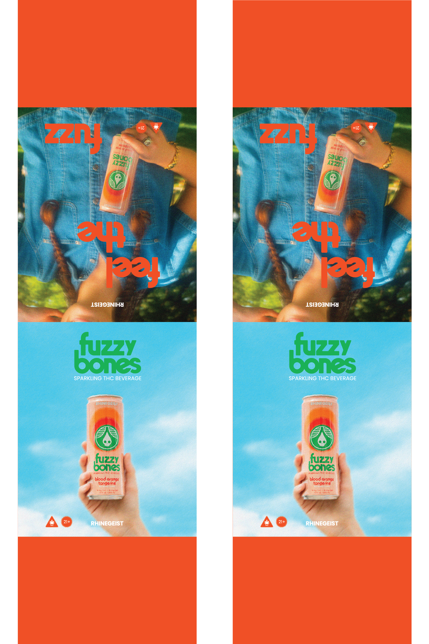 Signage - Table Tents - Fuzzy Bones - Blood Orange Tangerine