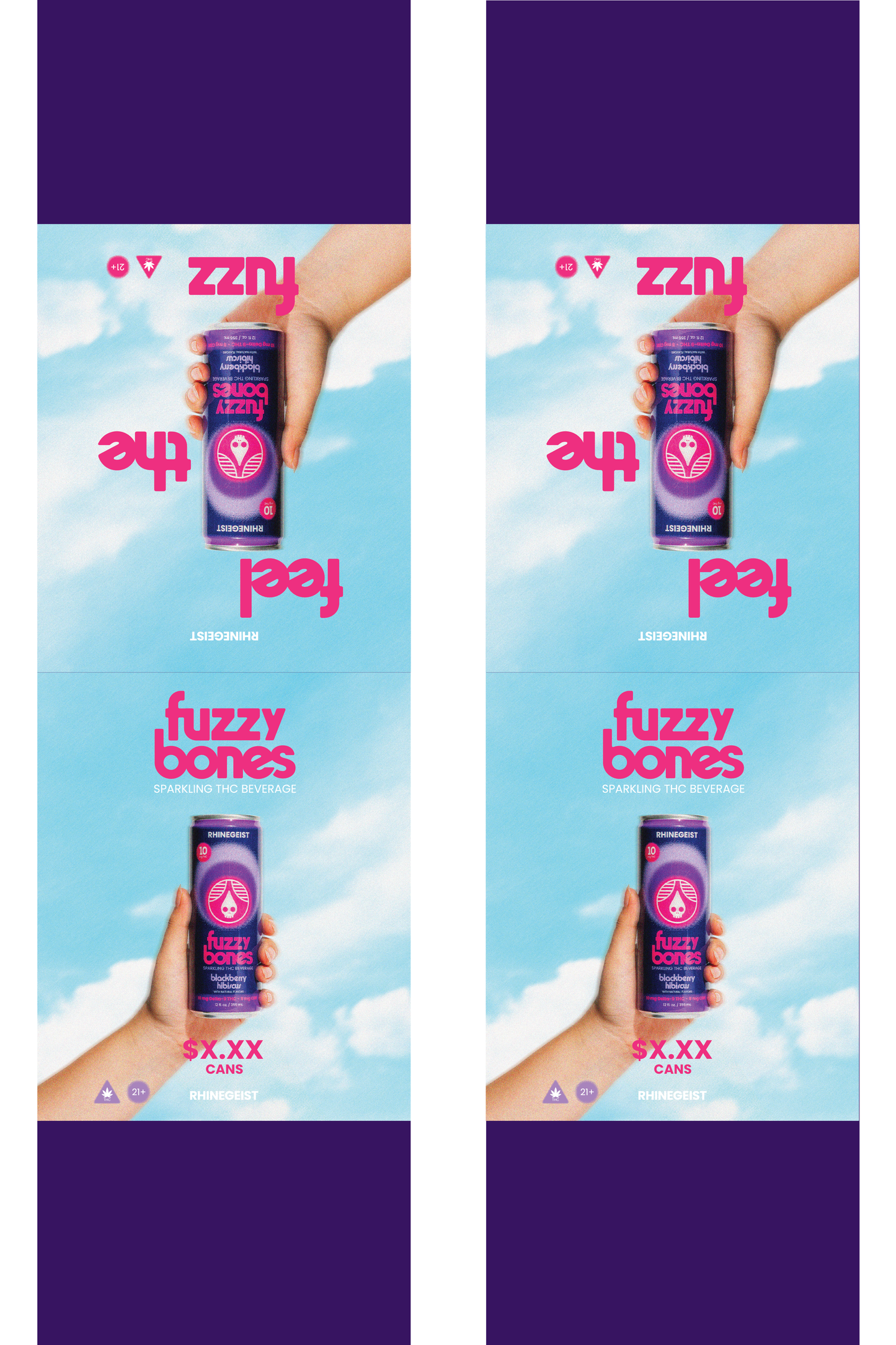 Signage - Table Tents - Fuzzy Bones - Blackberry Hibiscus