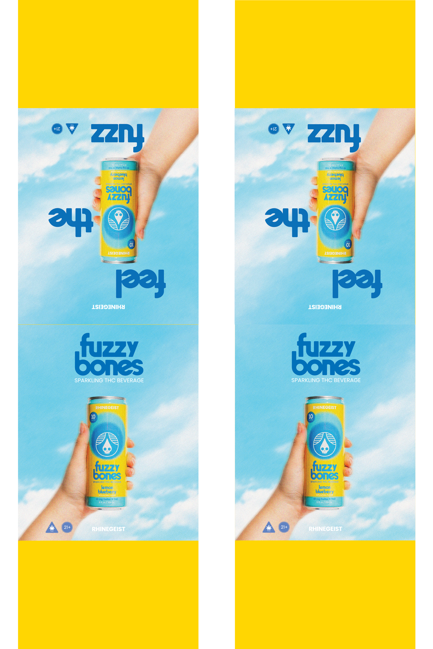 Signage - Table Tents - Fuzzy Bones - Lemon Blueberry