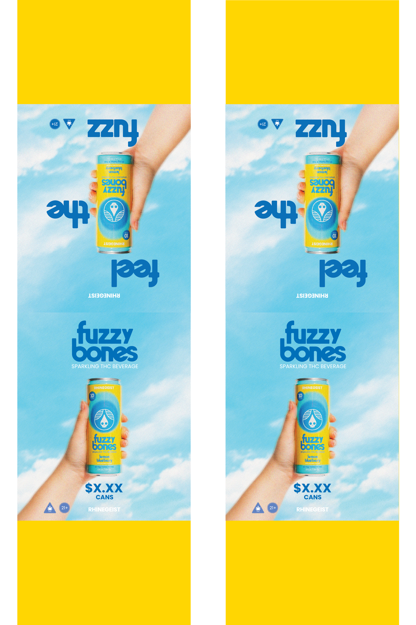 Signage - Table Tents - Fuzzy Bones - Lemon Blueberry