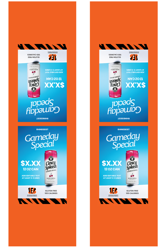 Signage - Table Tents - Cincy Splash x Bengals - Black Cherry