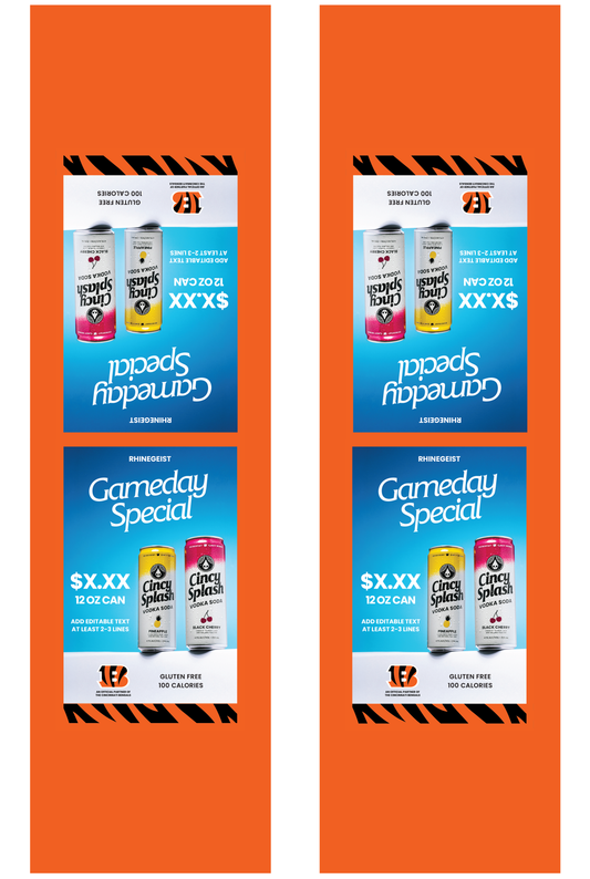 Signage - Table Tents - Cincy Splash x Bengals - Mixed