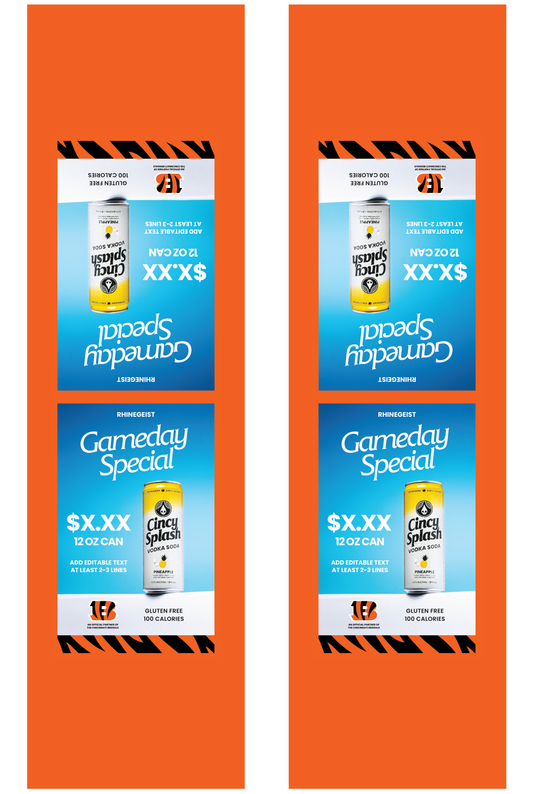 Signage - Table Tents - Cincy Splash x Bengals - Pineapple