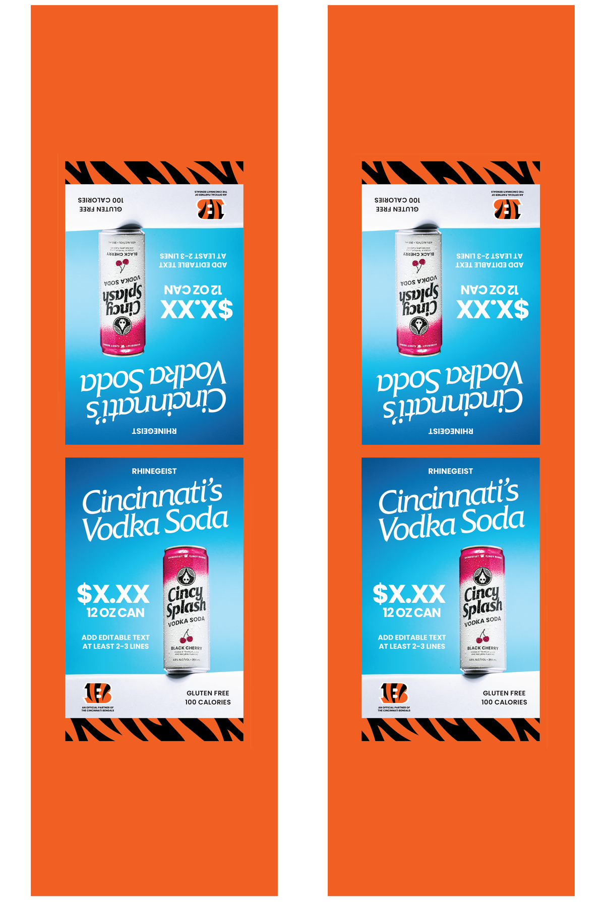 Signage - Table Tents - Cincy Splash x Bengals - Black Cherry